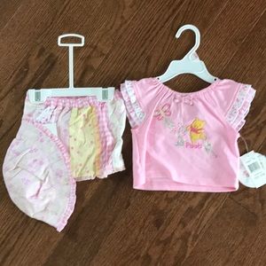 NWT Walt Disney Pooh outfit with hat.